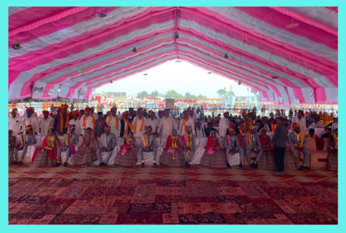 सालवी मालवीय बलाई समाज द्वारा प्रथम आदर्श सामूहिक विवाह सम्मेलन 25 जोड़ो का हुआ संपन्न