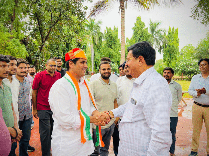 युवा कांग्रेस कार्यकारी प्रदेशाध्यक्ष यशवीर शूरा का निंबाहेड़ा दौरा, कांग्रेस कार्यालय पर हुआ भव्य स्वागत