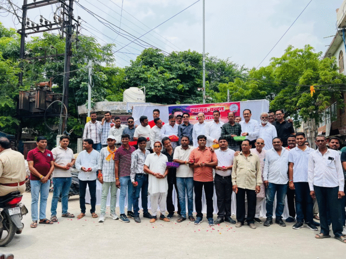 निंबाहेड़ा में श्री बलराम जन्मोत्सव शोभायात्रा में कांग्रेसजनों का स्वागत